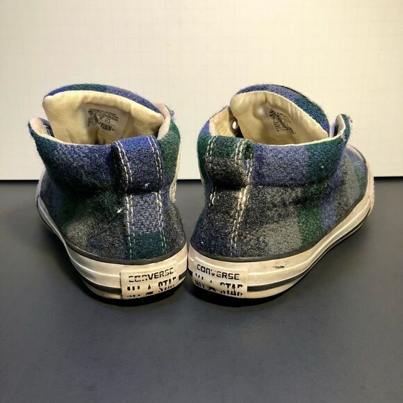 Kids CONVERSE All Star Multicolor Plaid Low Top Shoes / Size 3 - Picture 5 of 9